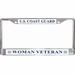 U.S. Coast Guard Woman Veteran License Plate Frame