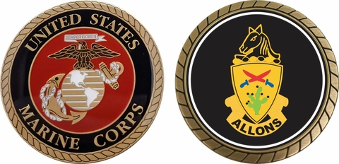 U.S.M.C. 2nd Squadron 11th Armored Cavalry Challenge Coin