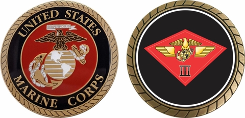 U.S.M.C. 3rd Marine Air Wing Challenge Coin