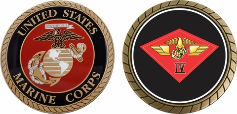 U.S.M.C. 4th Marine Air Wing Challenge Coin