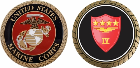 U.S.M.C. 4th MAW Challenge Coin
