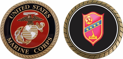 U.S.M.C. 52nd Defense Battalion Challenge Coin