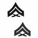 U.S.M.C. Black Metal (Solid Brass) CPL Chevron Corporal Rank Insignia