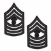 U.S.M.C. Black Metal (Solid Brass) MGYSGT Master Gunnery Sergeant Chevron Rank Insignia