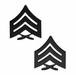 U.S.M.C. Black Metal (Solid Brass) SGT Sergeant Chevron Rank Insignia