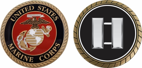U.S.M.C. Captain Officer Rank Insignia Challenge Coin
