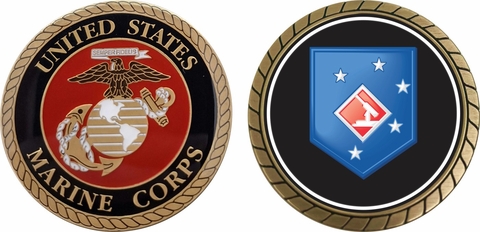 U.S.M.C. Defense Battalion Challenge Coin