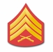 U.S.M.C. E-5 Sergeant Red / Gold Chevron Vinyl Transfer Decal