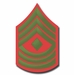 U.S.M.C. E-8 FIRST SERGEANT GREEN / RED CHEVRON DECAL