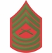 U.S.M.C. E-8 MASTER SERGEANT GREEN / RED CHEVRON DECAL