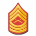 U.S.M.C. E-8 MASTER SERGEANT RED / GOLD CHEVRON DECAL