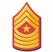 U.S.M.C. E-9 SERGEANT MAJOR RED / GOLD CHEVRON DECAL