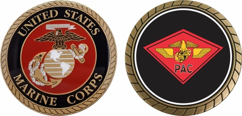 U.S.M.C. Headquarter Pacific Marine Air Wing Challenge Coin