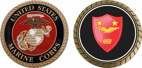 U.S.M.C. Headquarter Pacific MAW Challenge Coin
