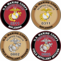 U.S.M.C. Military Occupation Specialty (MOS) Decals Thumbnail Illustration