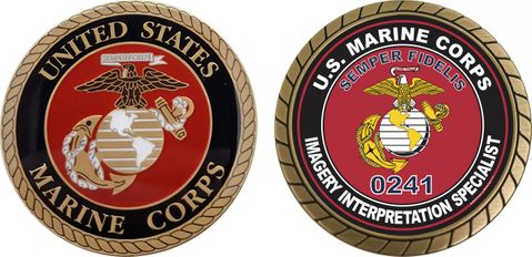 U.S.M.C. MOS 0241 Imagery Interpretation Specialist Challenge Coin