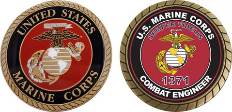 U.S.M.C. MOS 1371 Combat Engineer Challenge Coin