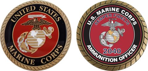 U.S.M.C. MOS 2040 Ammunition Officer Challenge Coin