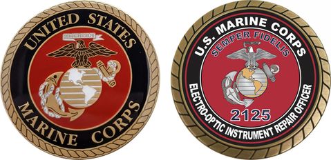 U.S.M.C. MOS 2125 Electro-Optic Instrument Repair Officer Challenge Coin