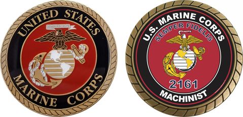 U.S.M.C. MOS 2161 Machinist Challenge Coin