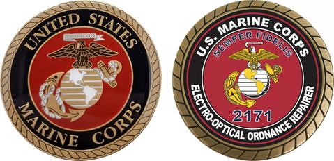 U.S.M.C. MOS 2171 Electro-Optical Ordnance Repairer Challenge Coin