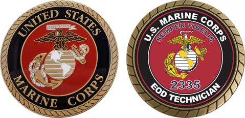 U.S.M.C. MOS 2335 EOD Technician Challenge Coin