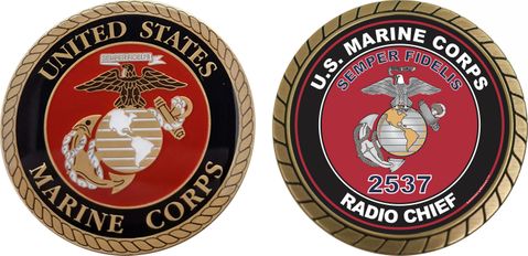 U.S.M.C. MOS 2537 Radio Chief Challenge Coin