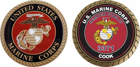 U.S.M.C. MOS 3371 Cook Challenge Coin