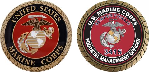 U.S.M.C. MOS 3415 Financial Management Officer Challenge Coin