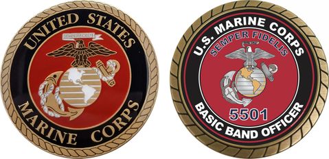 U.S.M.C. MOS 5501 Basic Band Officer Challenge Coin