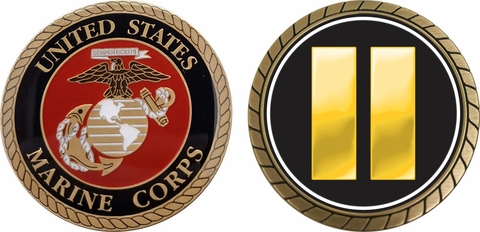 U.S.M.C. O-1 Second Lieutenant Officer's Rank Challenge Coin