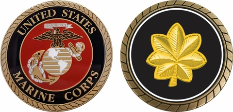 U.S.M.C. O-4 Major Officer's Rank Challenge Coin