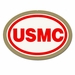 U.S.M.C. OVAL BUMPER STICKER