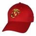 U.S.M.C. Red with black and Gold trim EGA Low-Profile Made in USA Red Cotton Twill Cap