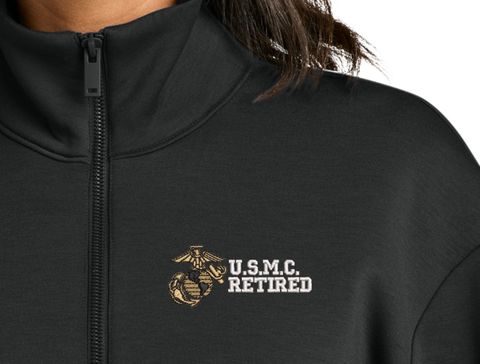 U.S.M.C. Retired Women's Soft Spacer Quarter-Zip