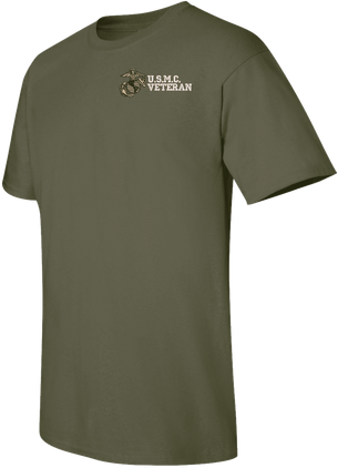 U.S.M.C. Veteran Embroidered T-Shirt