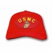 U.S.M.C. with EGA Low-Profile Made in USA Red Cotton Twill Cap