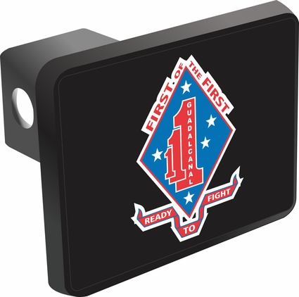 U.S. Marine Corps 1st Battalion 1st Marines Division "First of the First" Hitch Cover
