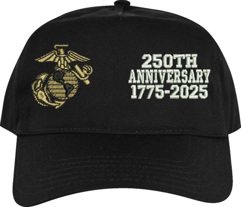 U.S. Marine Corps 250th Anniversary Split Design Embroidered Cap