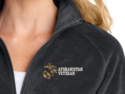 U.S. Marine Corps Afghanistan Veteran Women's Fleece Jacket