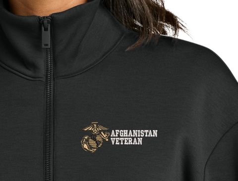 U.S. Marine Corps Afghanistan Veteran Women's Soft Spacer Quarter-Zip
