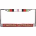 U.S. Marine Corps Afghanistan War Ribbon Woman Veteran License Plate Frame