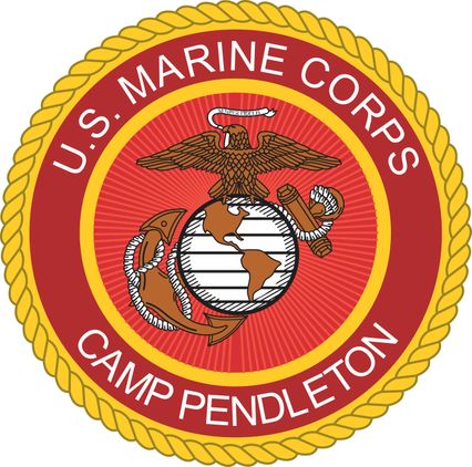 U.S. MARINE CORPS 'CAMP PENDLETON'  MILITARY DECAL