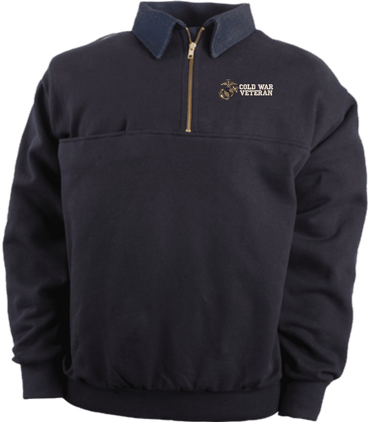 U.S. Marine Corps Cold War Veteran Game Sportswear Firefighters Quarter-Zip Work Shirt