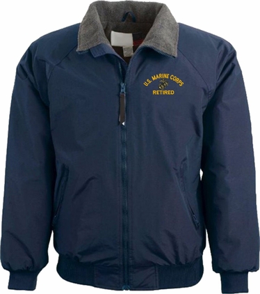 U.S. Marine Corps Eagle Globe and Anchor Retired Large Navy 3-Season Jacket