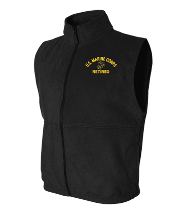 U.S. Marine Corps Eagle Globe and Anchor (EGA) Retired Full-Zip Fleece Vest