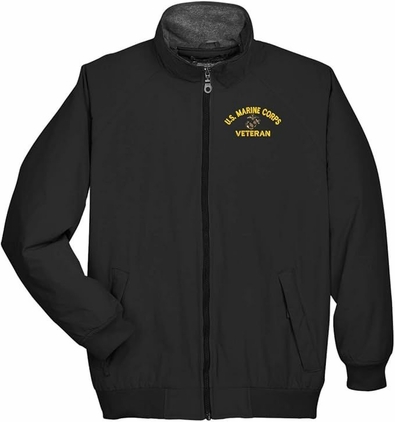 U.S. Marine Corps Eagle Globe and Anchor Veteran Black 3-Season Jacket 3X-Large