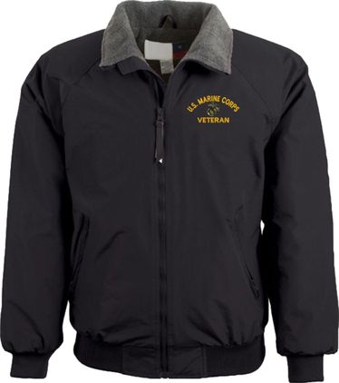 U.S. Marine Corps Eagle Globe and Anchor Veteran Black 3-Season Jacket X-Large