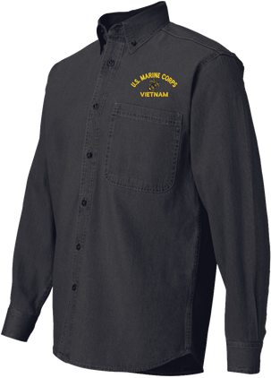 U.S. Marine Corps Eagle Globe and Anchor Vietnam Denim Shirt