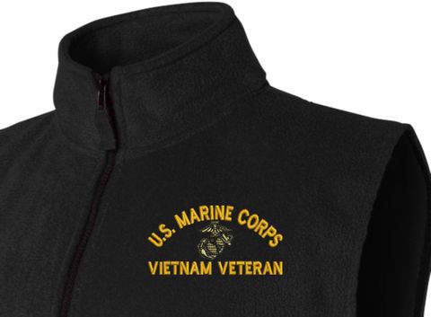 U.S. Marine Corps Eagle Globe and Anchor (EGA) Vietnam Veteran Full-Zip Fleece Vest
